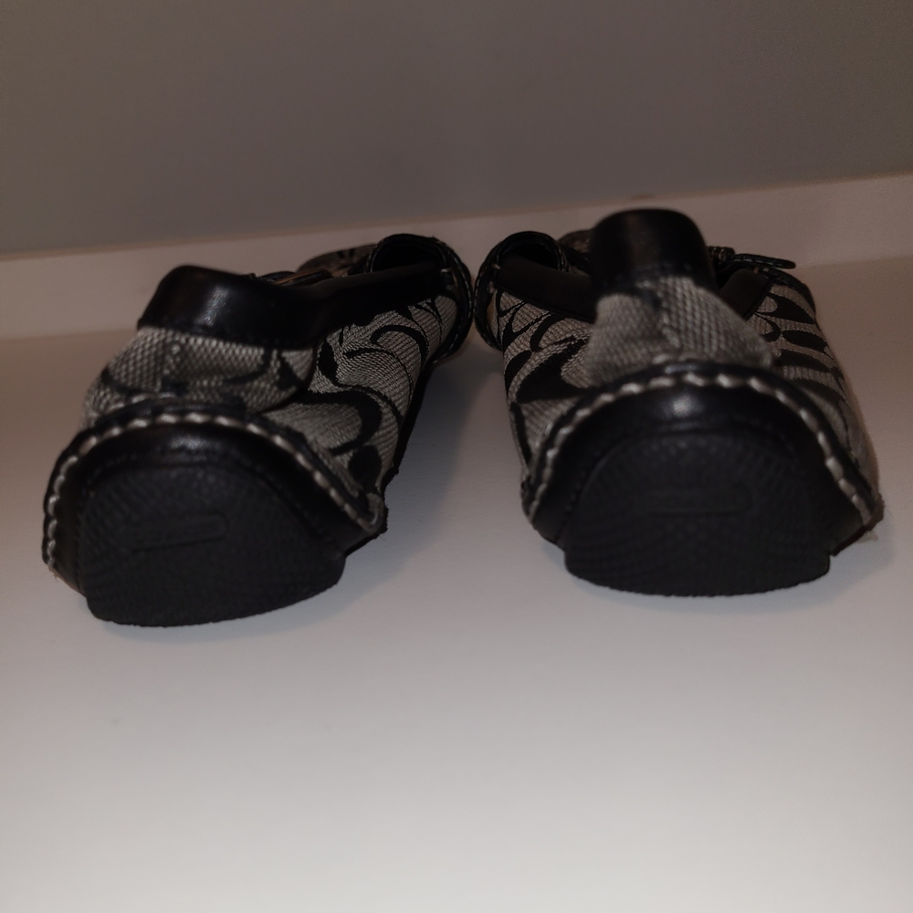Coach Black and Gray Patterned Monogram Loafers W… - image 9